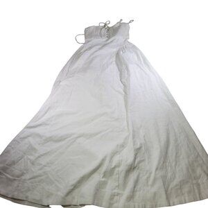 Lulus White Maxi Dress With Smocked Bodice & Adjustable Straps Size XS
